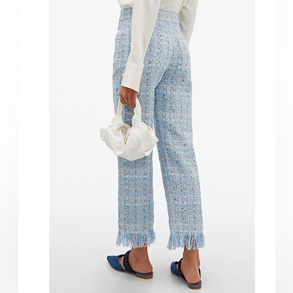 Balmain Tweed Cropped Fringe Pants